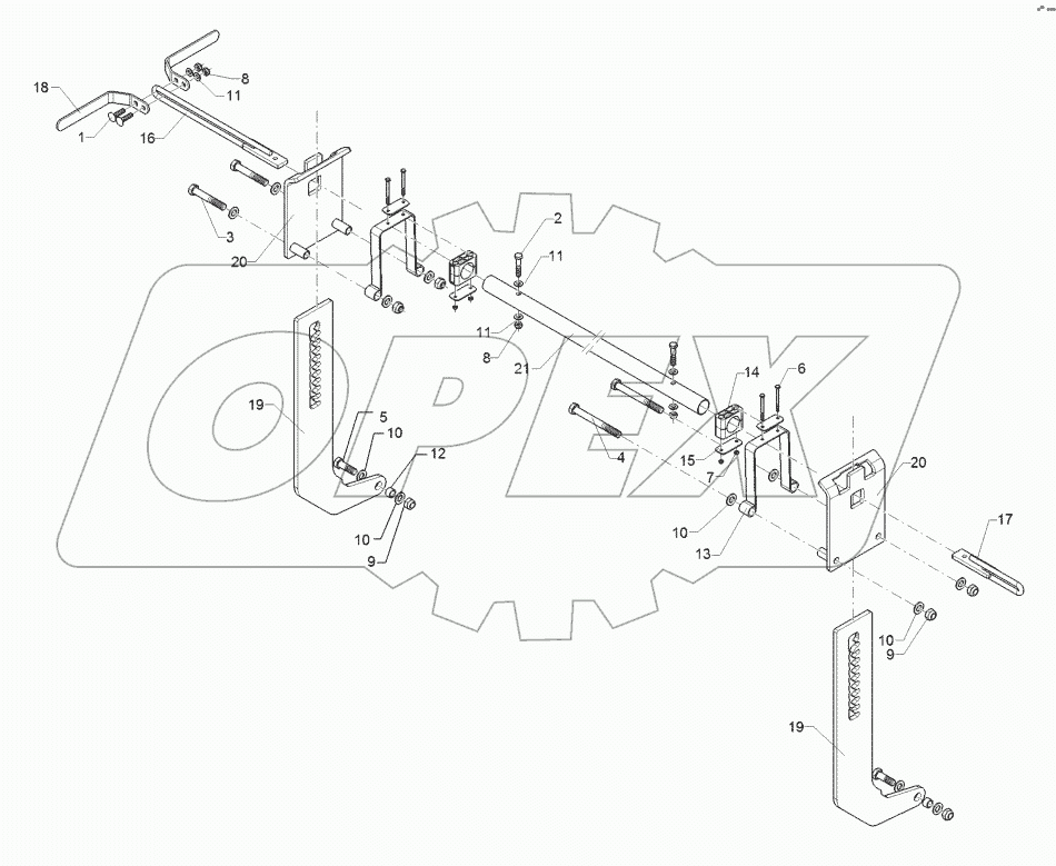 62210524 Levelling harrow adjustement