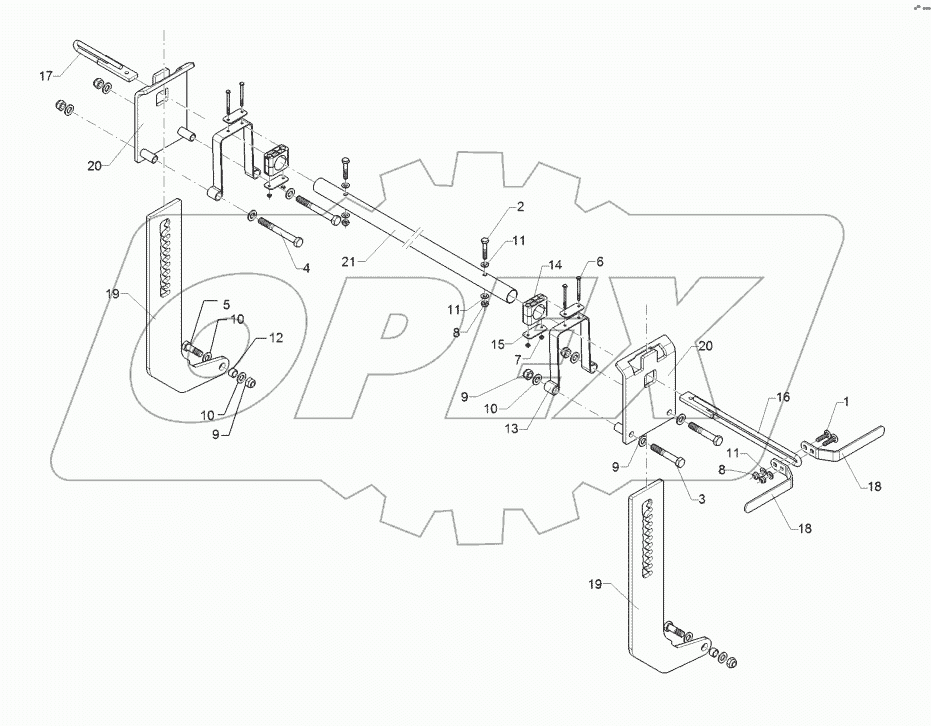 62210525 Levelling harrow adjustement