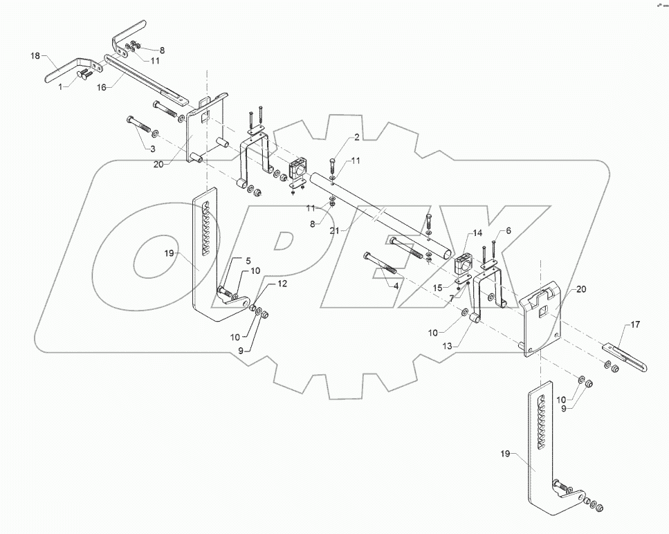62210526 Levelling harrow adjustement