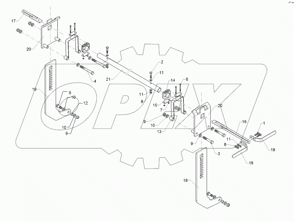 62210527 Levelling harrow adjustement