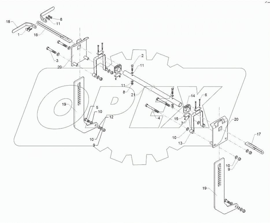 62210528 Levelling harrow adjustement