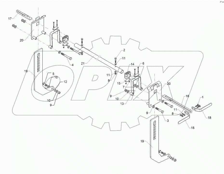 62210529 Levelling harrow adjustement