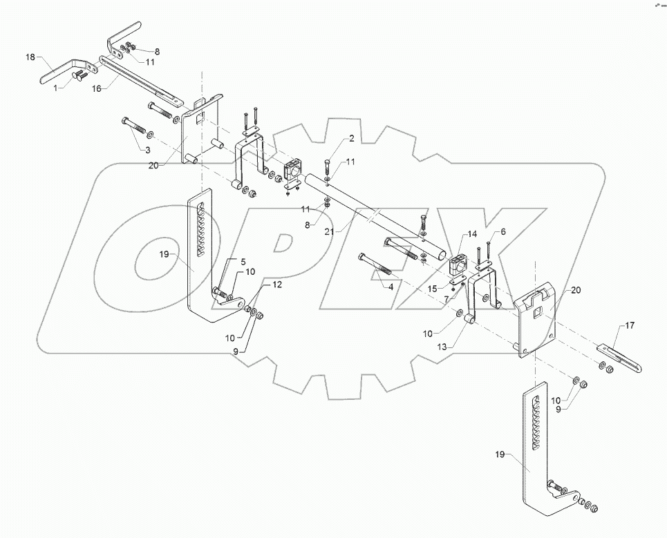 62210530 Levelling harrow adjustement