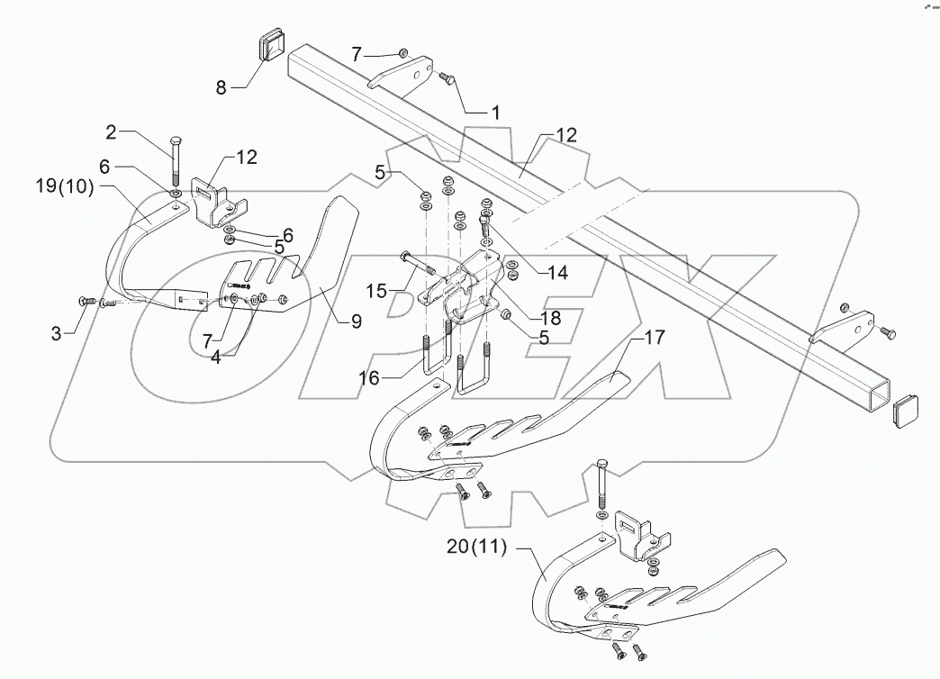 62210532 Levelling harrow