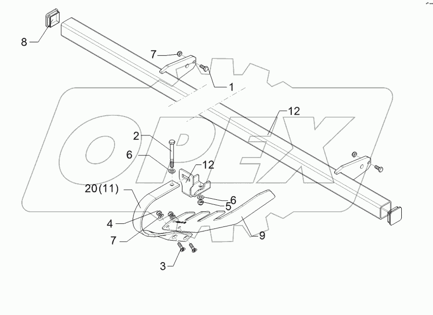 62210537 Levelling harrow