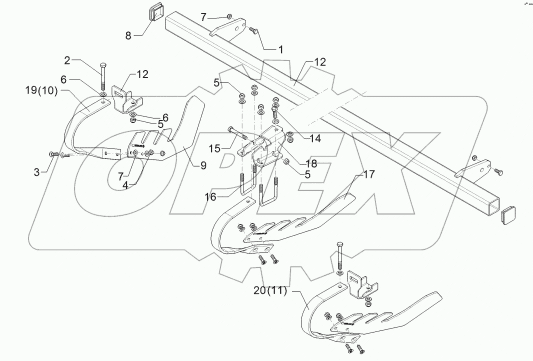 62210538 Levelling harrow