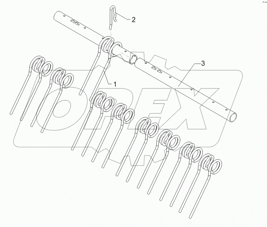 62210560 Rebound harrow