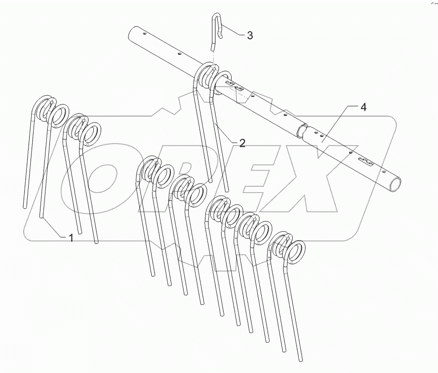 62210561 Rebound harrow