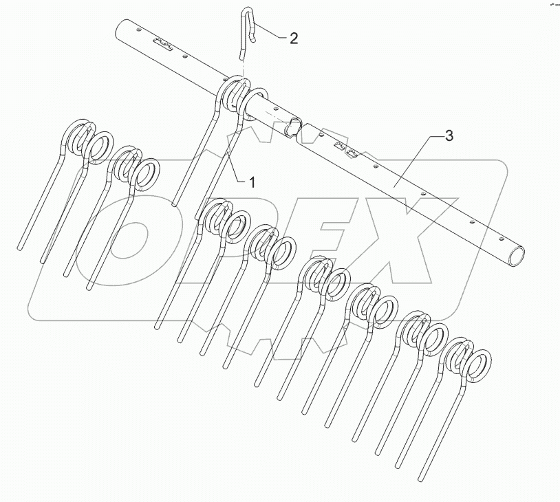 62210562 Rebound harrow
