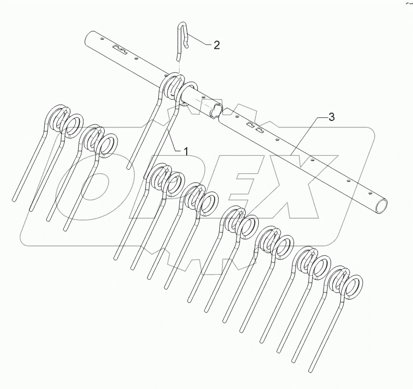 62210564 Rebound harrow