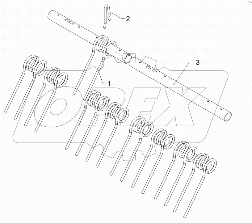 62210566 Rebound harrow