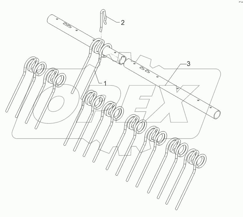 62210568 Rebound harrow
