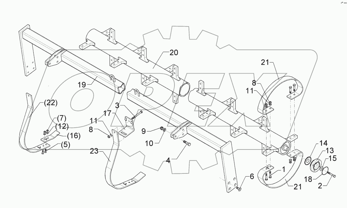 62210012 Flexring roller