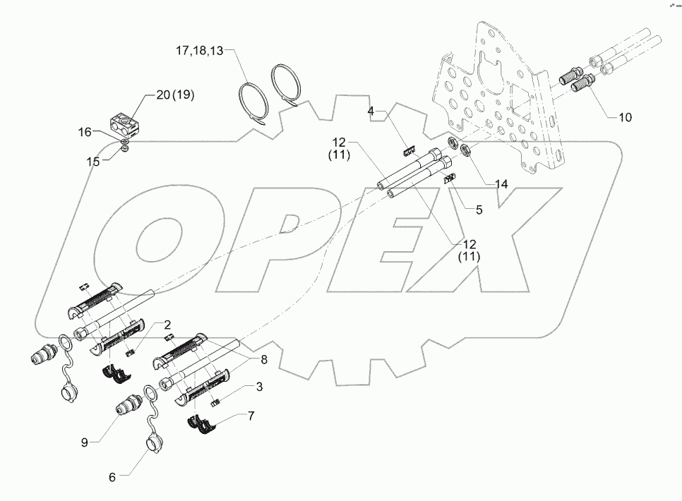 67510684 HY supply pipe drawbar
