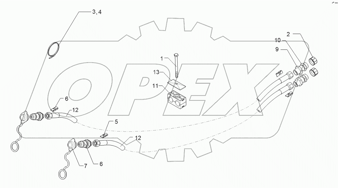 67510942 HY supply pipe folding device