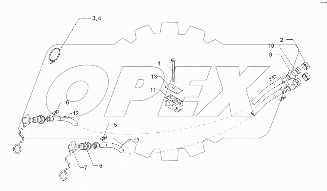 67510946 HY supply pipe folding device
