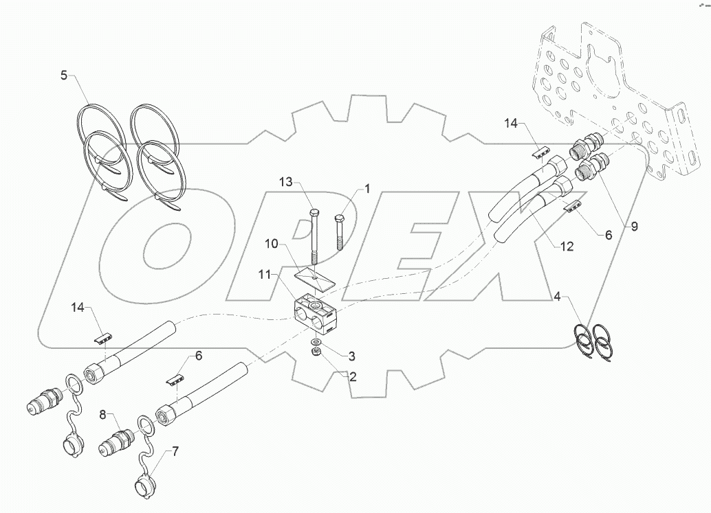 67511148 HY supply pipe lift linkage