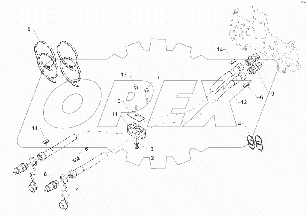 67511150 HY supply pipe lift linkage