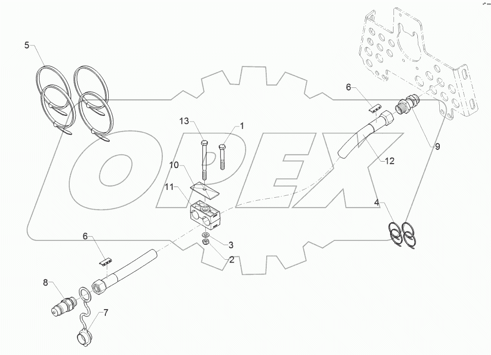 67511174 HY supply pipe lift linkage