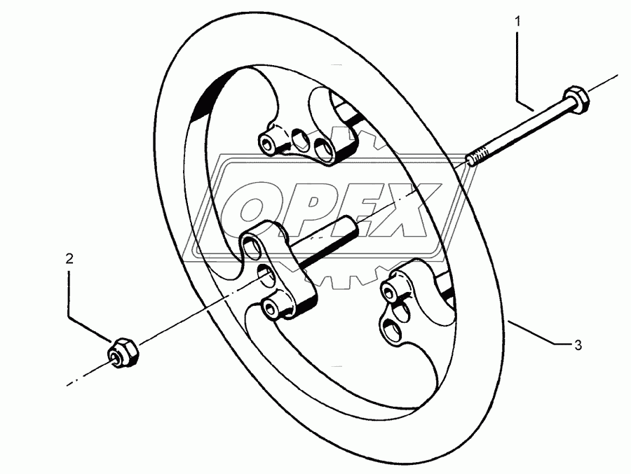 Packer wheel 900-30°-A1/M16x240