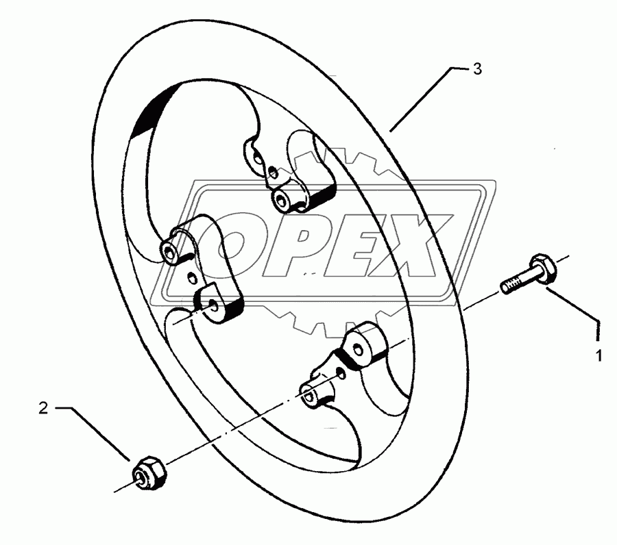 Packer wheel 900-30°-I/M16x75