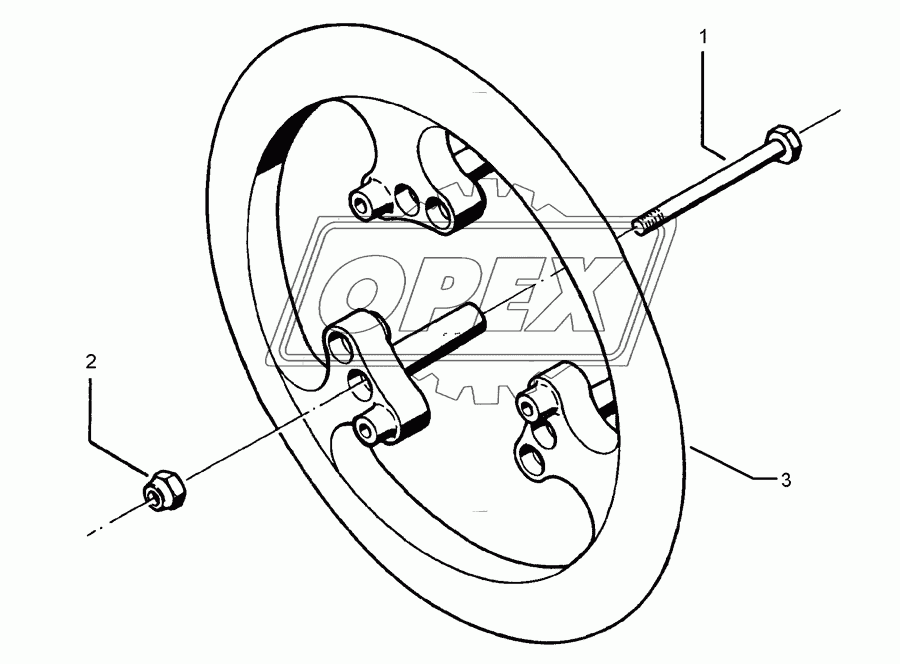 Packer wheel 900-45°-A1/M16x240