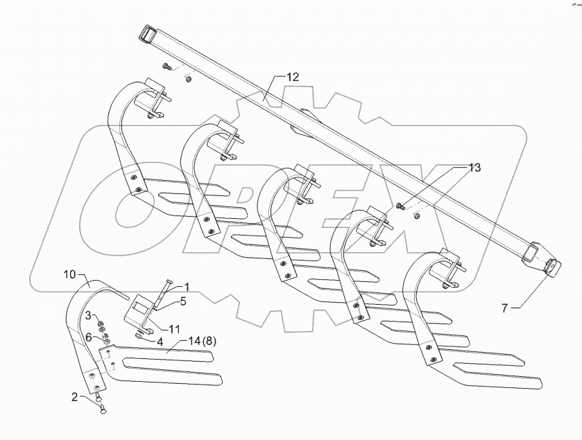 62210129 Levelling harrow