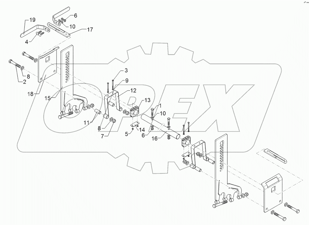 62210450 Harrow adjustment