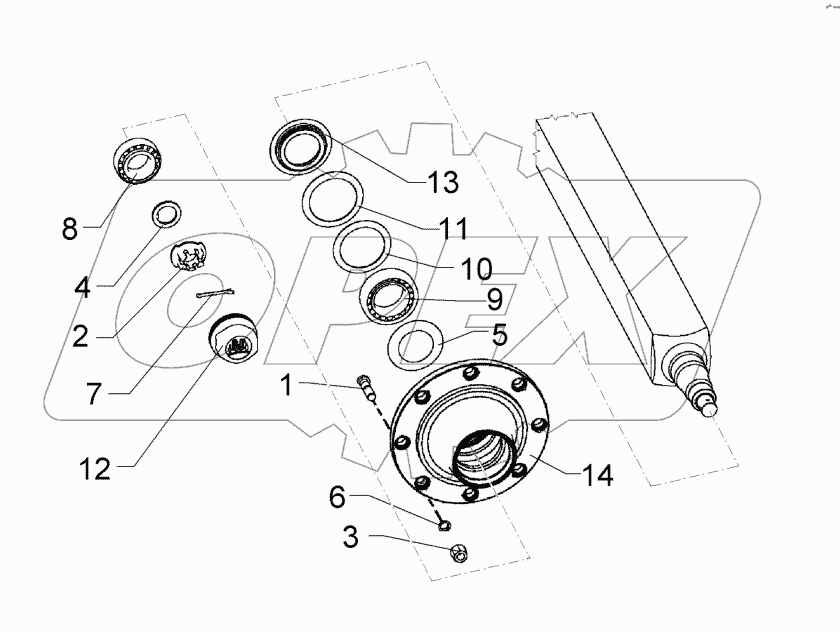5508516 Running axle