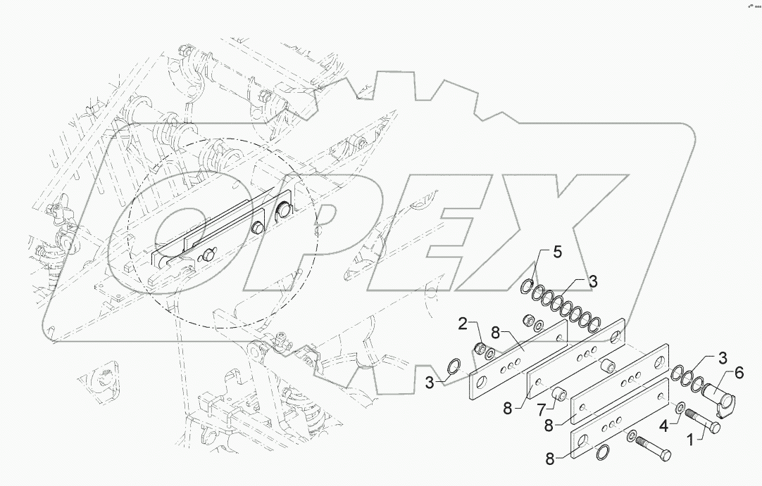 64010037 Drawbar support