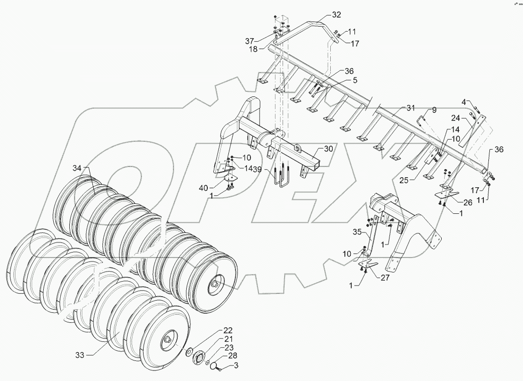 62210377 Packer profile roller
