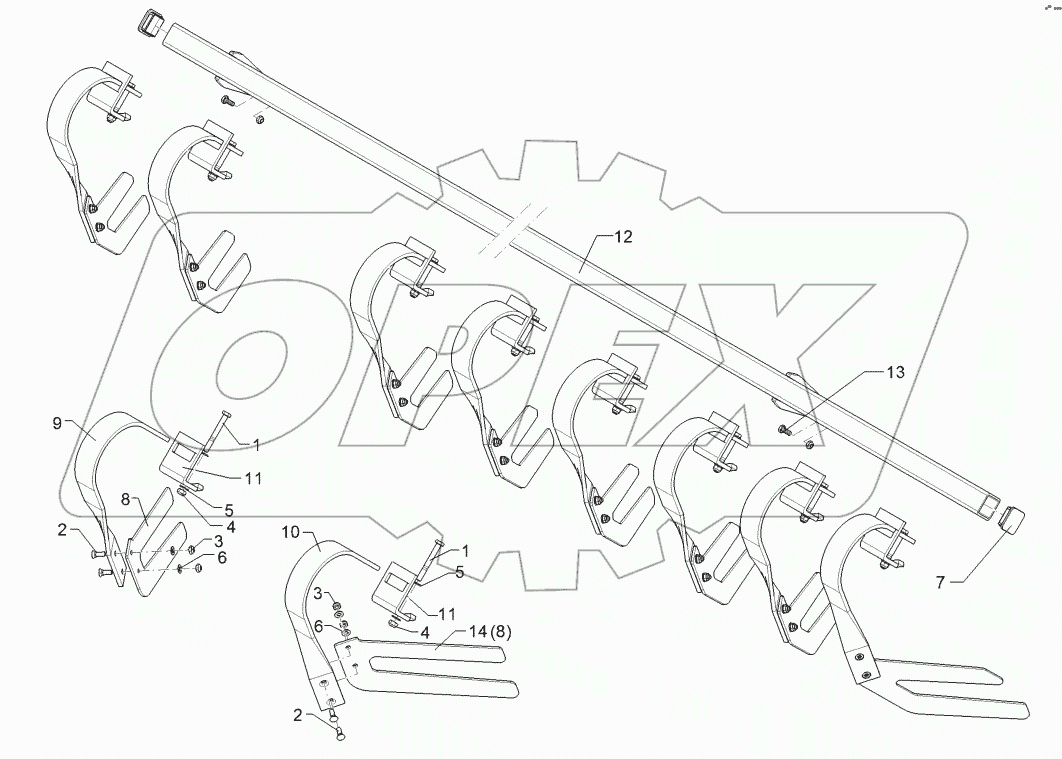 62210108 Levelling harrow