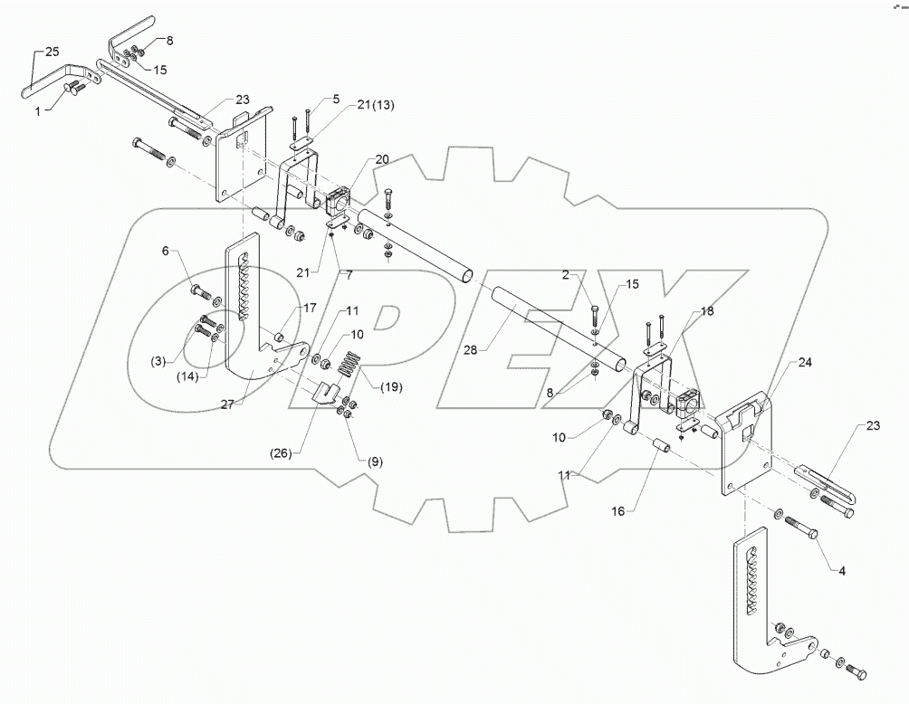 62210456 Levelling harrow adjustement
