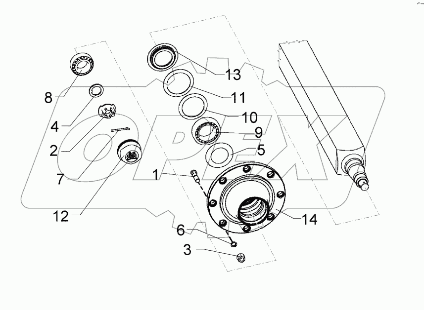 5508516 Running axle