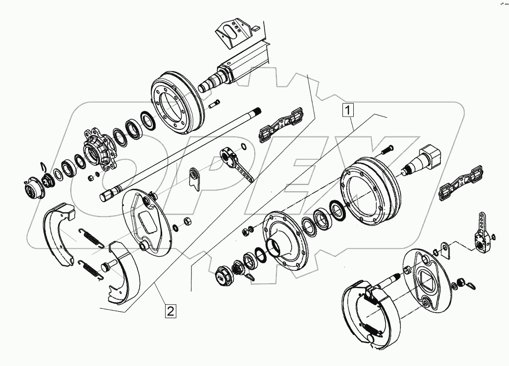 5508524 Braking axle