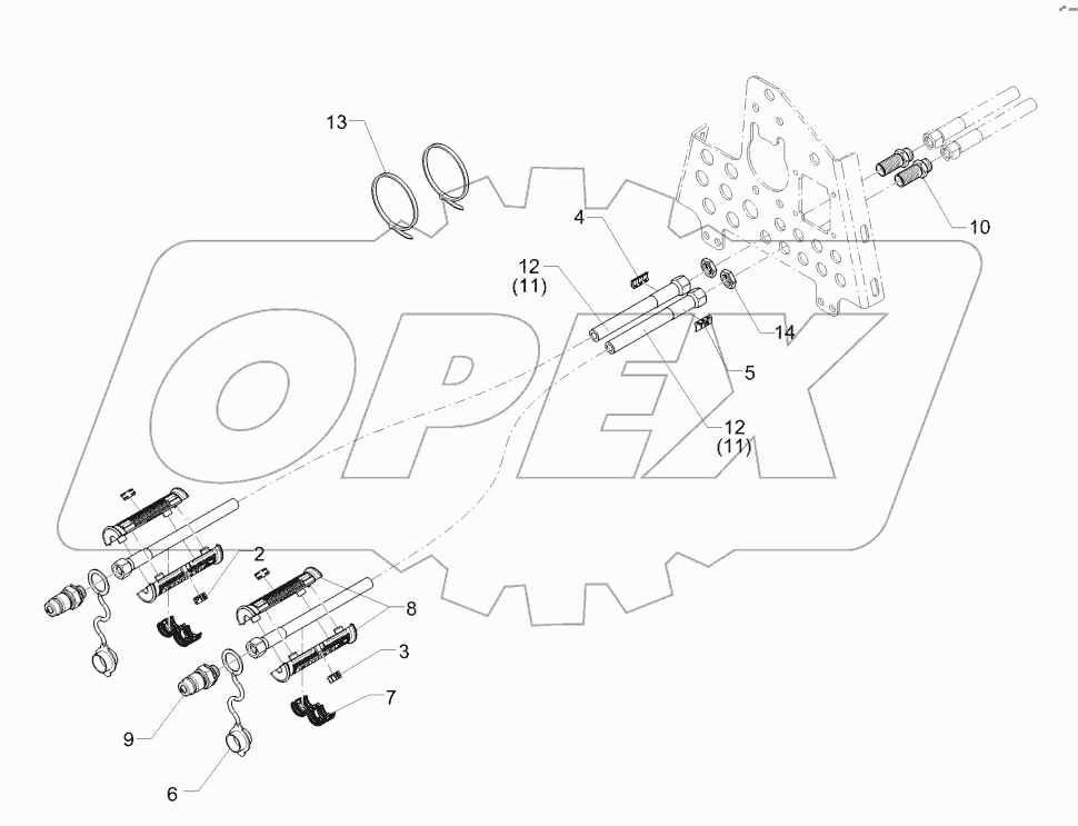 67510684 HY supply pipe drawbar
