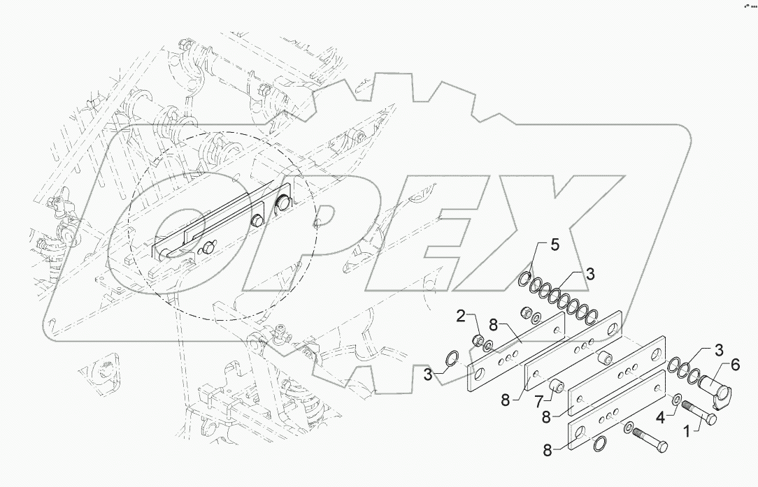 64010037 Drawbar support