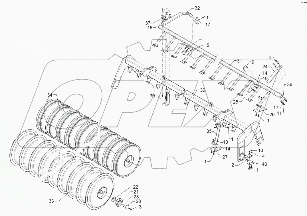 62210378 Packer profile roller