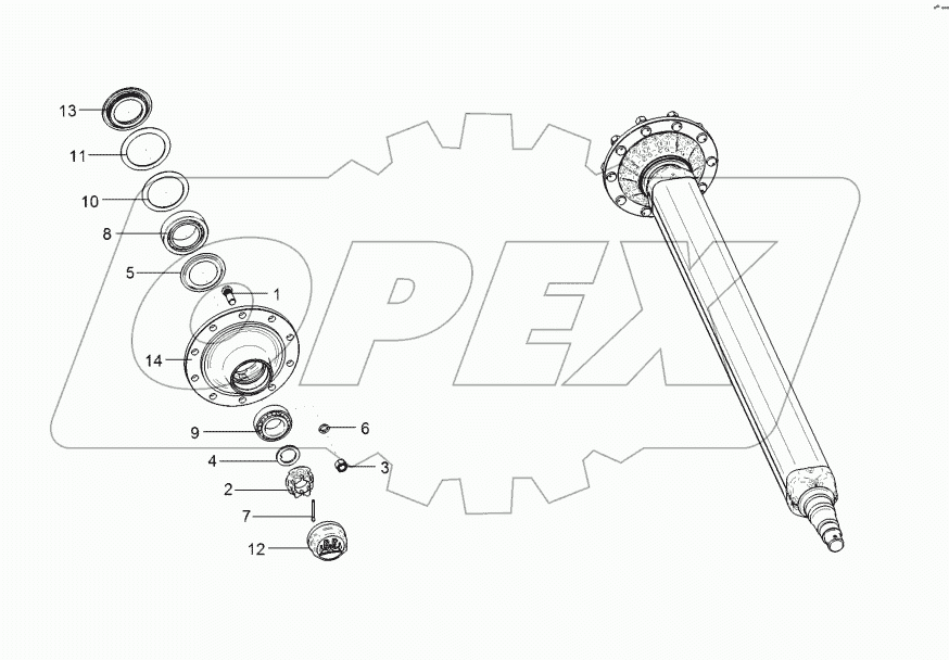 55010221 Running axle