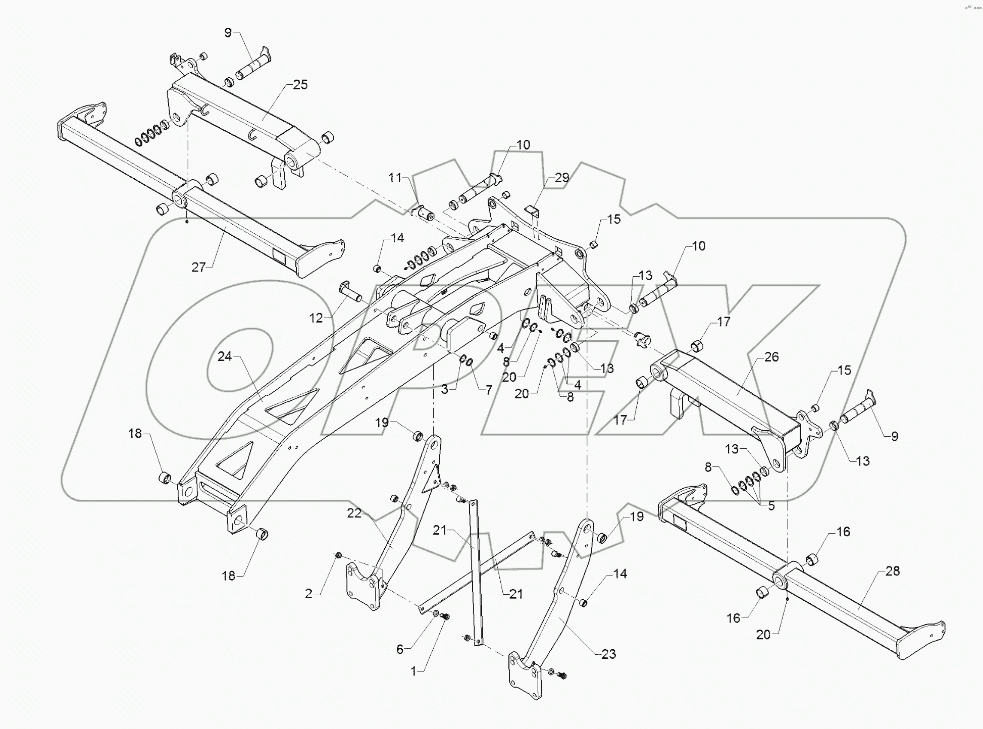 61210208 Outrigger/trailer