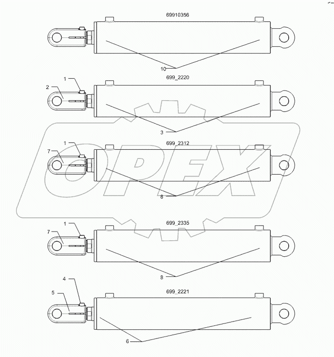 5752355 Hydraulic ram