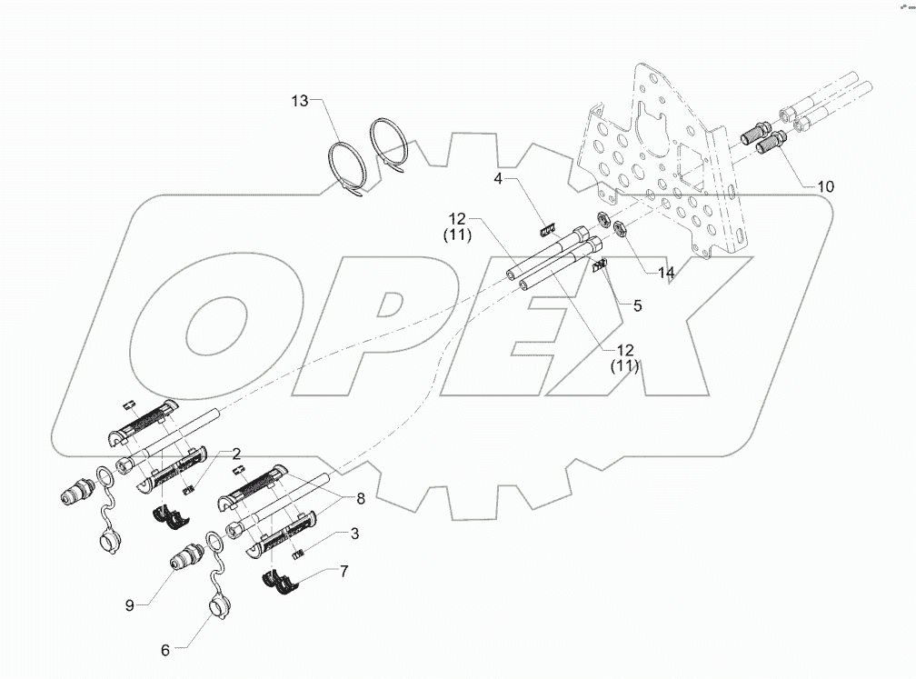 67510684 HY supply pipe drawbar