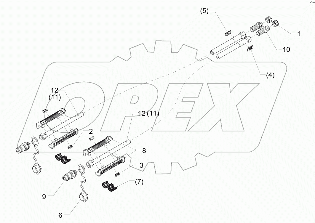67510689 Hydraulic Supply Pipes