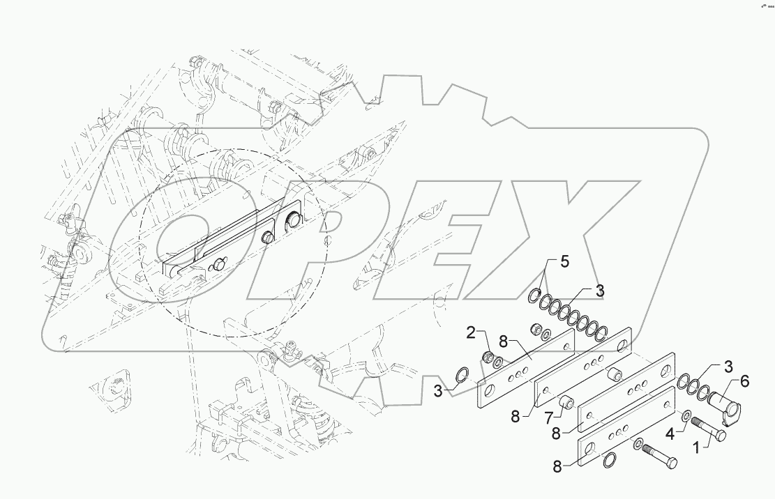 64010037 Drawbar support