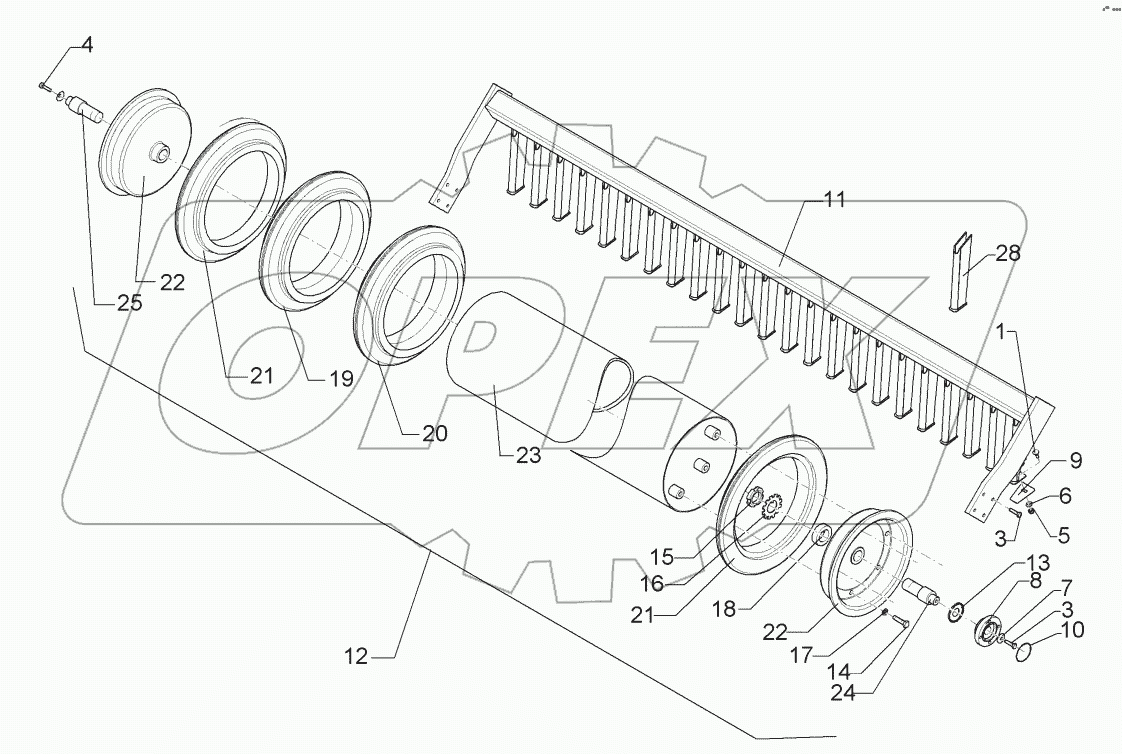 6226873 Rubber ring roller
