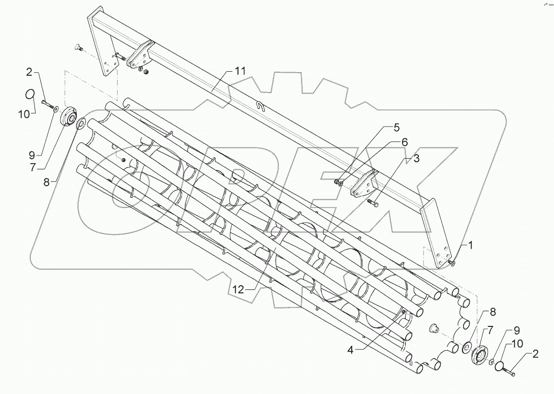 6227277 Tube bar roller