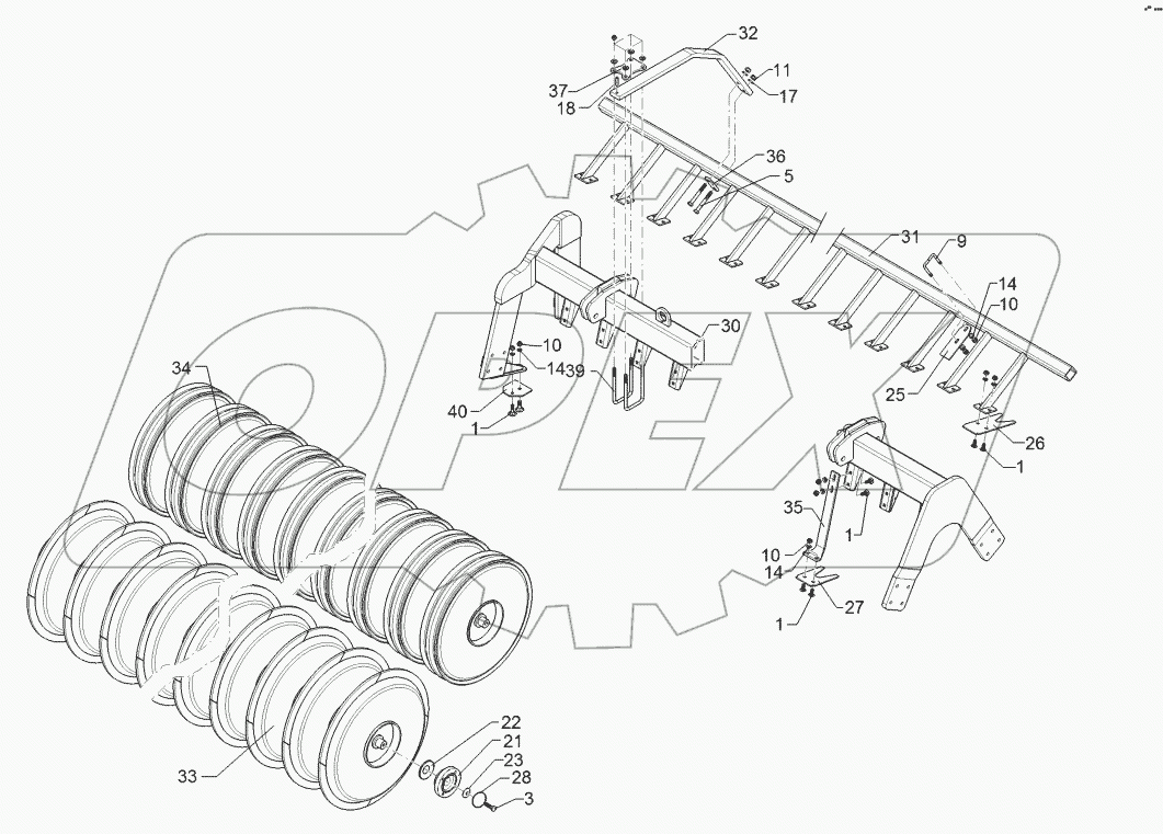62210383 Packer profile roller