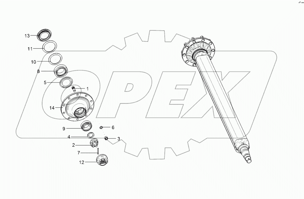 55010221 Running axle