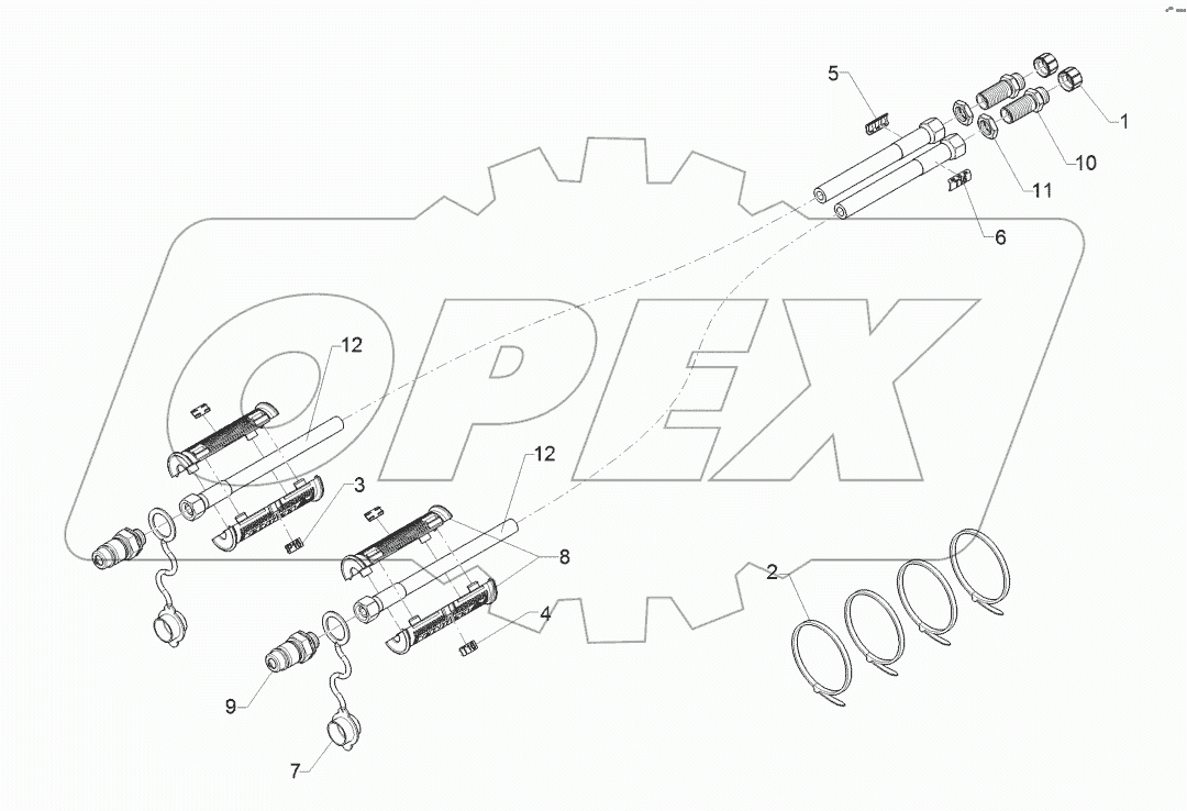67510918 HY supply pipe drawbar