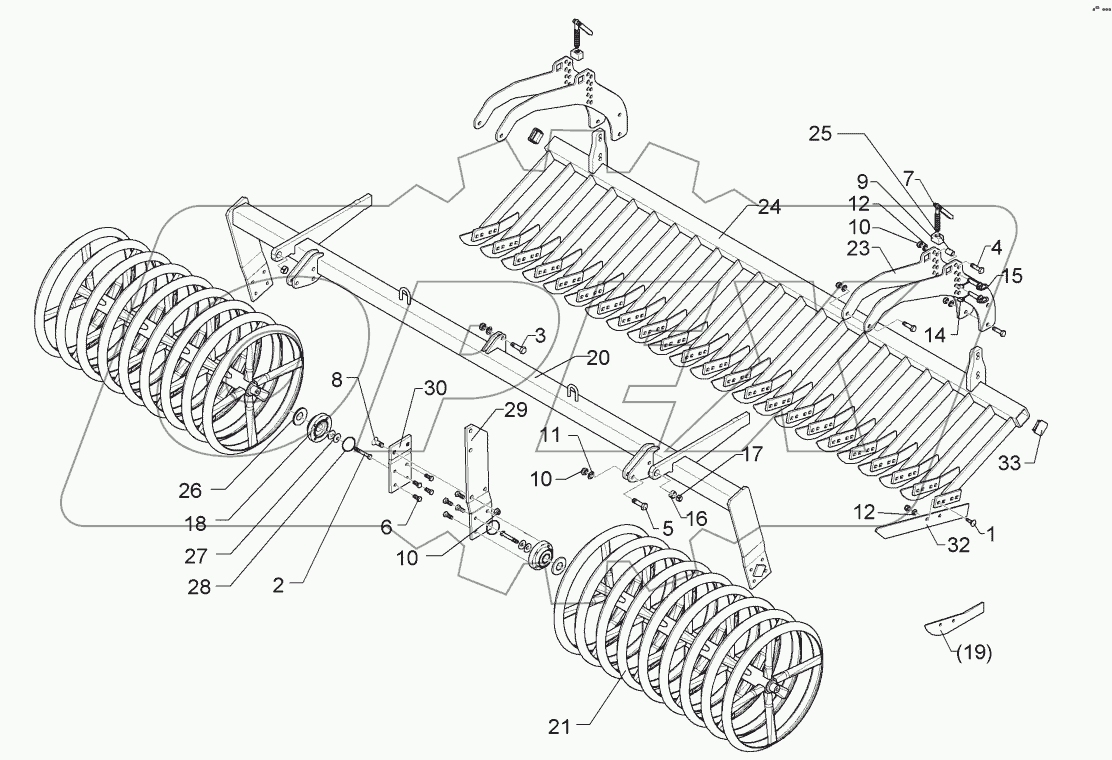 6226922 Knife roller,long knifes